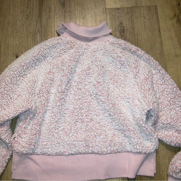 Pink Victoria's Secret Fleece Sweater | half zip pullover | Size Large - Picture 2 of 9